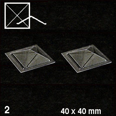 schulcz-building-parts-skylights-pyramide-40-mm-oberlicht-klar image 1