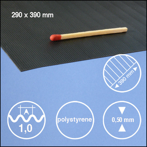 schulcz-sheet-material-corrugated-styrene-l-1-0-mm-platte-schwarz image 1