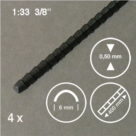schulcz-sheet-material-firststreifen-rund-dachziegel-1-33-schwarz-390-mm image 1