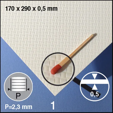 schulcz-building-parts-styrene-noppenscheibe-platte-wei-2-3-mm image 1