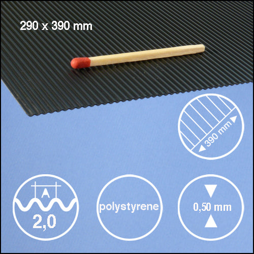 schulcz-corrugated-styrene-platte-schwarz-2-0-mm image 1