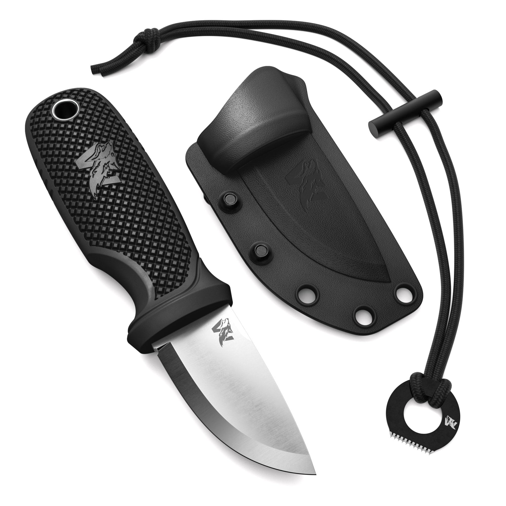 odenwolf-w-mini-2-neck-knife-d2-edc-messer-black-satin-holster image 1