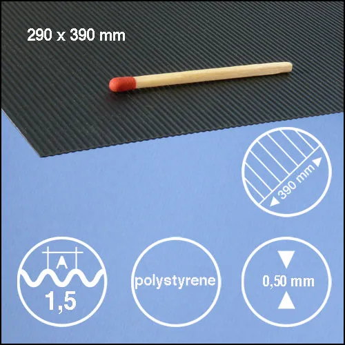 schulcz-sheet-corrugated-styrene-platte-schwarz image 1