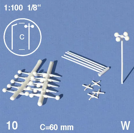 schulcz-building-parts-laternen-1-100-stra-enlaterne-wei-h-80mm image 1