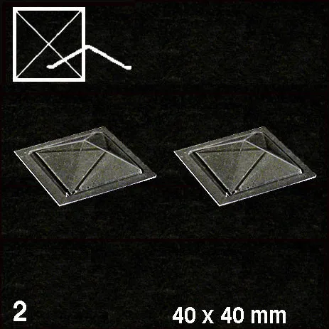 schulcz-building-parts-skylights-pyramide-40-mm-oberlicht-klar image 1