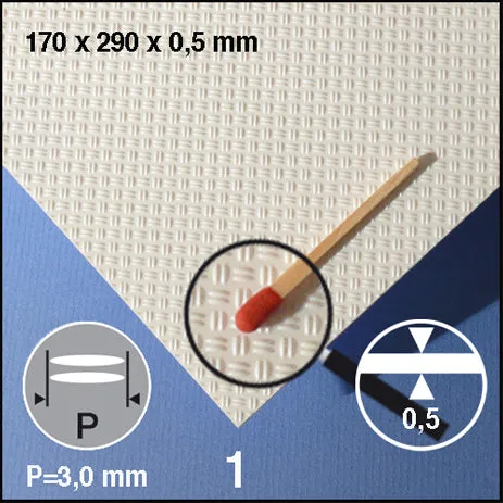 schulcz-building-parts-styrene-bulb-plate-d-3-0-mm-styrolplatte-wei image 1