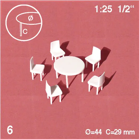 schulcz-furniture-rundtisch-mit-5-st-hlen-wei-1-25-d-44-mm image 1