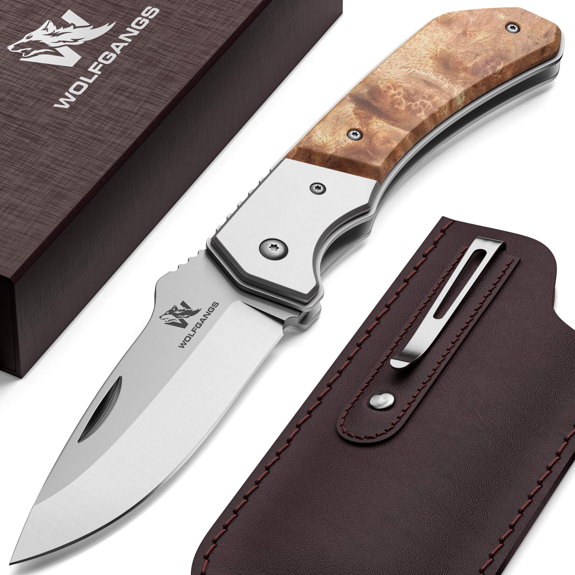 wolfgangs-mutatio-klappmesser-440c-wurzelholz-leder image 1