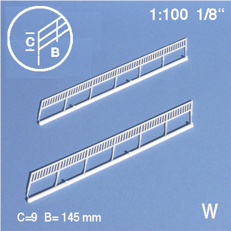 schulcz-building-parts-gel-nder-1-100-treppe-wei-145mm image 1