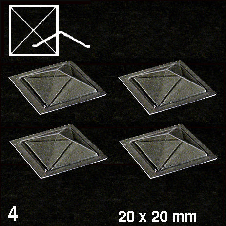 schulcz-building-parts-oberlichter-pyramide-klar-20-mm image 1