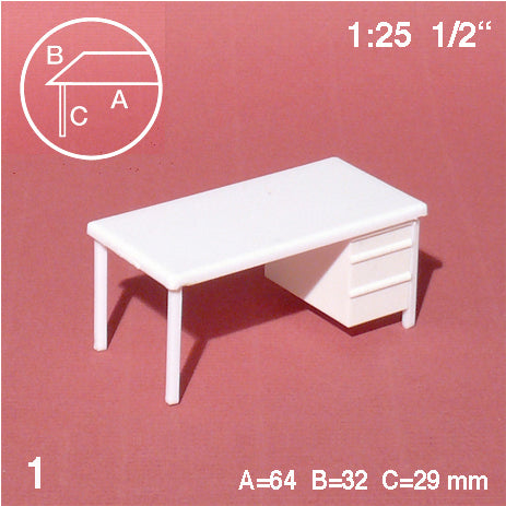 schulcz-furniture-schreibtisch-schublade-1-25-wei image 1