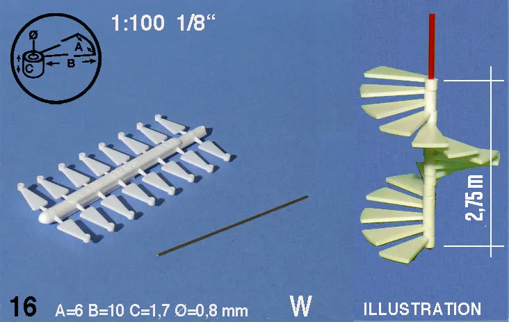 schulcz-building-parts-steps-wendeltreppe-1-100-weiss image 1
