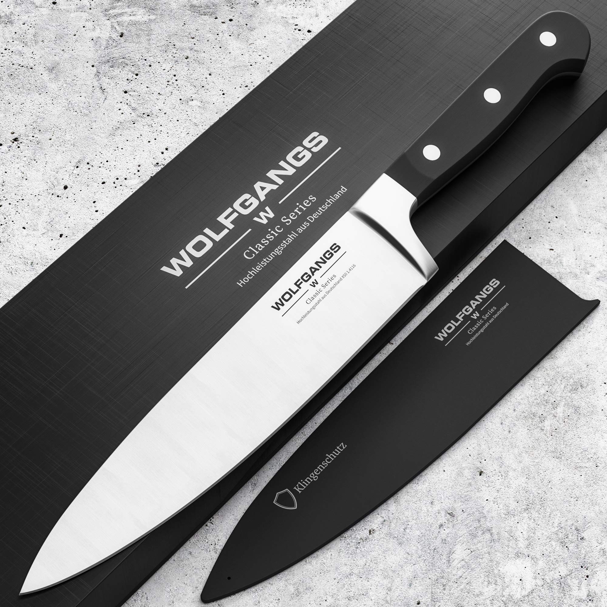 wolfgangs-profi-kochmesser-edelstahl-20-cm-k-chenmesser-schwarz image 1