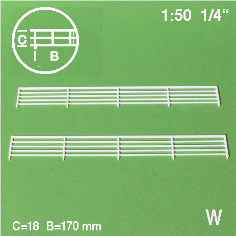schulcz-building-parts-balustraden-gel-nder-wei-1-50-170-mm image 1