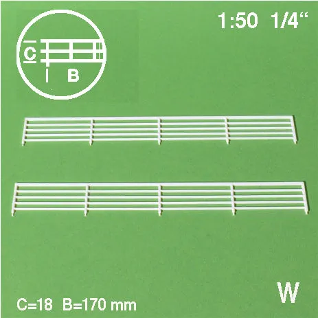 schulcz-building-parts-balustraden-gel-nder-wei-1-50-170-mm image 1